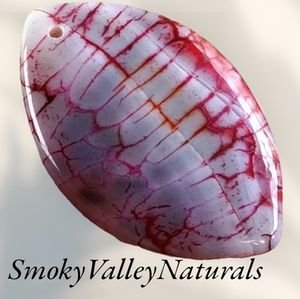 Red Dragon Vein Agate Pendant Bead